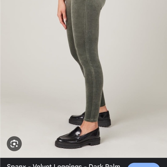 SPANX Dark Palm Velvet Leggings NWT - Picture 6 of 6